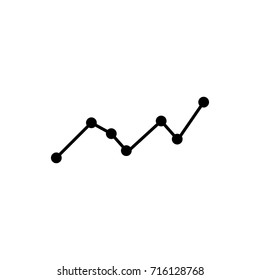Line Chart icon , black sign design , simple chart 