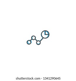 Line chart icon design. Marketing icon line vector illustration design