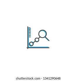 Line chart icon design. Marketing icon line vector illustration design