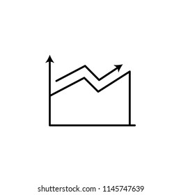 line chart line icon. Element of chart icon for mobile concept and web apps. Thin line line chart icon can be used for web and mobile. Premium icon