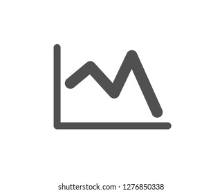 Line chart icon. Financial graph sign. Stock exchange symbol. Quality design element. Classic style icon. Vector