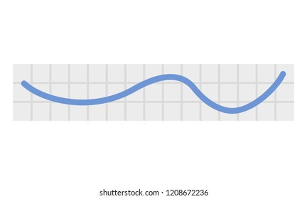 Line chart icon. Flat illustration of line chart vector icon for web design