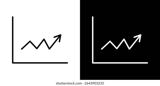 Line chart icon Graphic vector set for ui design