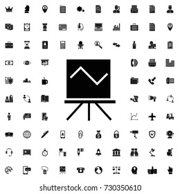 Line chart icon. set of filled company icons.