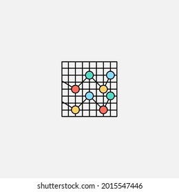 Line chart icon sign vector,Symbol, logo illustration for web and mobile