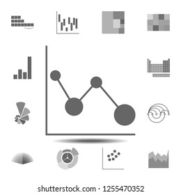 line chart icon. Simple glyph vector element of charts and diagrams set icons for UI and UX, website or mobile application