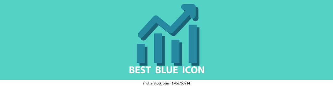 Icono de gráfico de línea diseño plano de ilustración vectorial de ilustración vectorial.