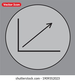 Icono de gráfico de línea, ilustración vectorial de diseño plano. Pasos 10 