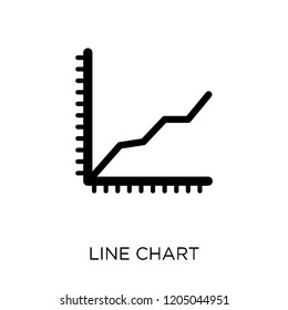 Line chart icon. Line chart symbol design from Analytics collection. Simple element vector illustration on white background.