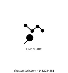 line chart icon vector black design