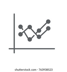 line chart icon vector. line chart glyph style design