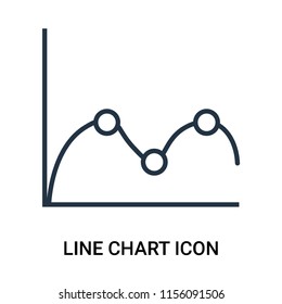 Line chart icon vector isolated on white background, Line chart transparent sign , outline thin symbols or linear analytics