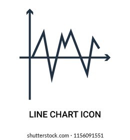Line chart icon vector isolated on white background, Line chart transparent sign , outline thin symbols or linear analytics