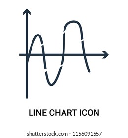 Line chart icon vector isolated on white background, Line chart transparent sign , outline thin symbols or linear analytics