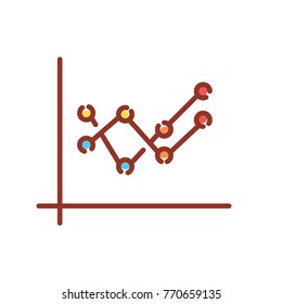 line chart icon vector modern style design