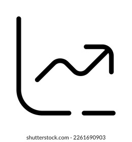 Line Chart Icon Vector Symbol Design Illustration