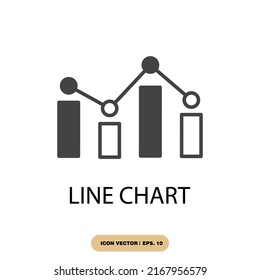 line chart icons  symbol vector elements for infographic web