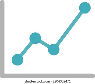 Line chart isolated vector icon.