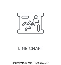 Line chart linear icon. Line chart concept stroke symbol design. Thin graphic elements vector illustration, outline pattern on a white background, eps 10.