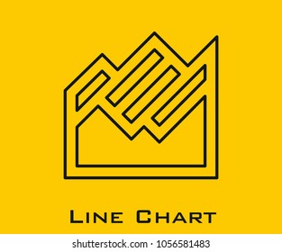 Line Chart vector icon