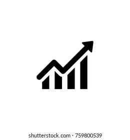 Line chart vector icon