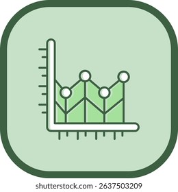 Line chart Line vector Icon Design