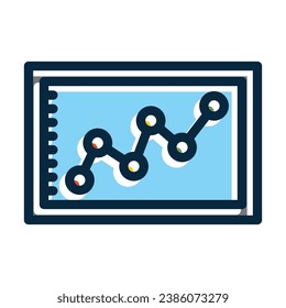 Line Chart Vector Thick Line Filled Dark Colors Icons For Personal And Commercial Use.

