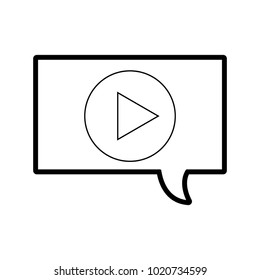 line chat bubble play video message