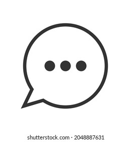 icono de chat de línea aislado en fondo blanco