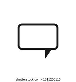 Line-Chat-Sprechblase auf weißem Hintergrund. Reden, Chat-Nachricht, Kommentar, Kommunikation, Boten-Konzept. Vektorflaches Symbol. Tint, Tipp, Zitat, Zitat. Hilfefenster