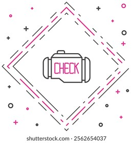 Line Check engine icon isolated on white background. Colorful outline concept. Vector