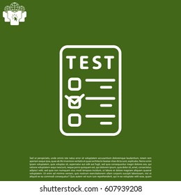 line checkmark icon. vector illustration