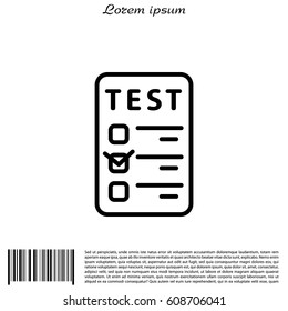 line checkmark icon. vector illustration