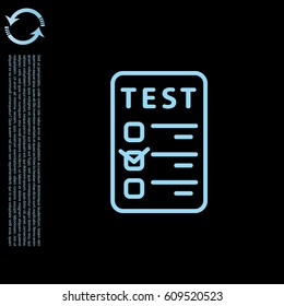 line checkmark icon. vector illustration
