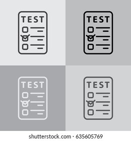 line checkmark icon. vector illustration