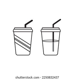 line checkor coffee cup illustration design