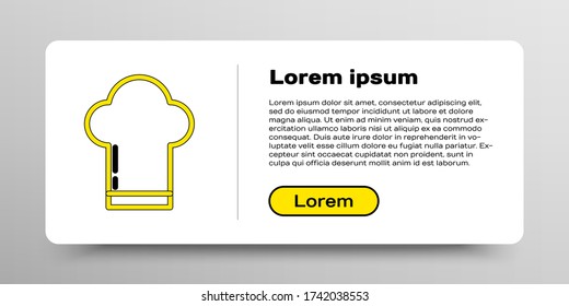 Line Chef hat icon isolated on white background. Cooking symbol. Cooks hat. Colorful outline concept. Vector