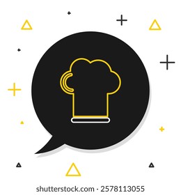 Line Chef hat icon isolated on white background. Cooking symbol. Cooks hat. Colorful outline concept. Vector