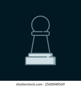 Line Chess icon isolated on black background. Business strategy. Game, management, finance. Flat filled outline style with shadow. Vector