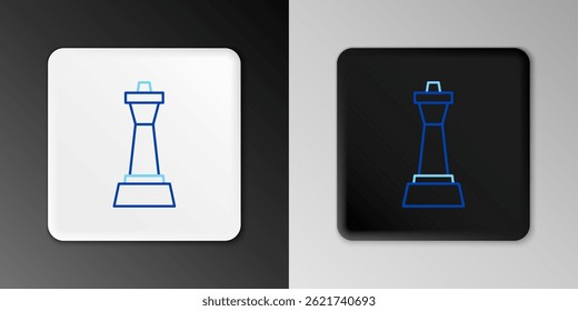 Line Chess icon isolated on grey background. Business strategy. Game, management, finance. Colorful outline concept. Vector