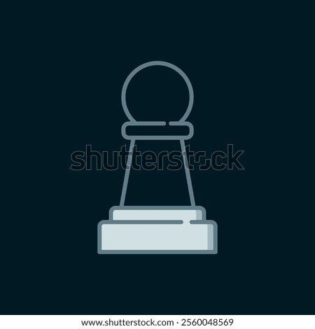 Line Chess icon isolated on black background. Business strategy. Game, management, finance. Flat filled outline style with shadow. Vector