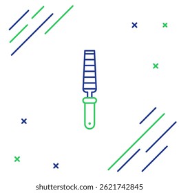 Line Chisel tool for wood icon isolated on white background. Colorful outline concept. Vector