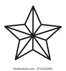 Line Christmas star icon vector illustration.
