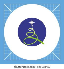 Line Christmas Tree Icon