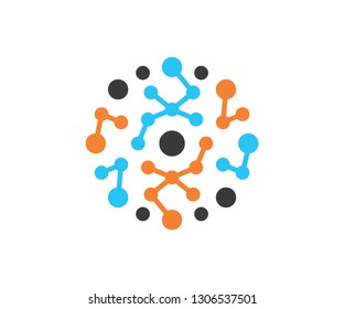 Line Circle Abstract Icon Molecule Science Symbol Galaxy