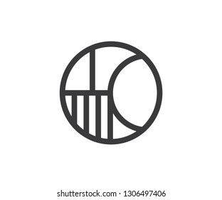 Line circle abstract logo
