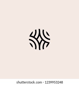 line circle abstract logo vector icon