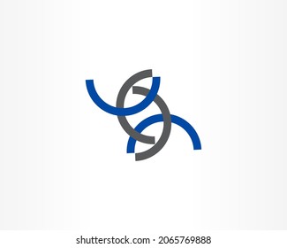 Logo-Design-Symbol für Linie und Kreis