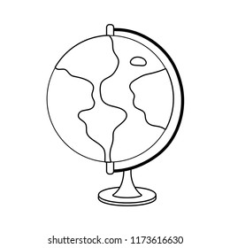 line circle global geography map desk