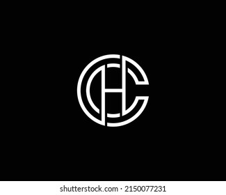 Line Circle Letter CH And HC Logo Design Element Vector illustration Monogram.